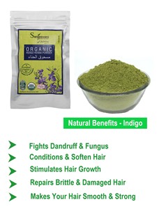 Halal Certified Natural Indigo Henna Powder para el cabello Tinte Indigo Henna Powder Color Hair Dye - Product Image 2