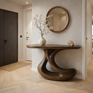 Mesa Consola de Madera Sólida de Alta Calidad, Hecha a Mano, de Lujo Moderno, para Uso en Hogar y Hotel, Muebles de Entrada, Decoración de Interiores de Villa - Product Image 2