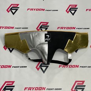 Nouvel ensemble de boxe personnalisé Fly pour l'entraînement et la protection, gants de kickboxing en cuir à lacets noirs pour arts martiaux - Product Image 3