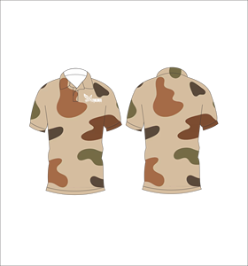 Polo beige camouflage désert à manches courtes, vêtements de sport décontractés pour l'extérieur - Product Image 4