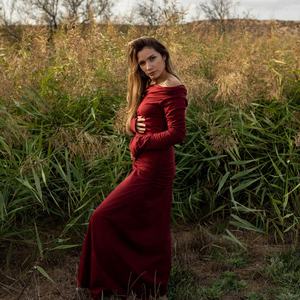 Vestido Maxi Gótico Élfico Bohemio con Capucha, Estilo Campesino, Ligero y Fluido, Atuendo Bohemio de Verano, Vestido para Sesión de Fotos - Product Image 4