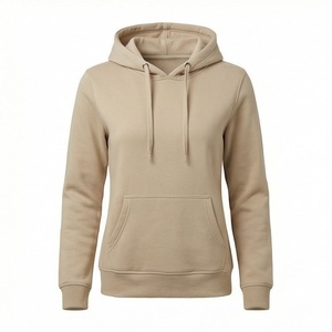 Slim Fit <b>Plain</b> <b>Sweatshirts</b> 100 Cotton Custom Logo Pullover Zip Up Women Hoodies Premium Quality Streetwear Apparel - Product Image 1