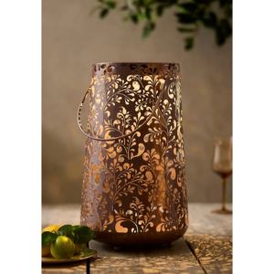 Dernière nouveauté : Lanterne en métal de style marocain, porte-bougie unique pour décorations de Noël et de la maison, fait main - Product Image 1