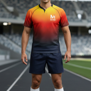 ชุดรักบี้แบบสั่งทำขายส่ง ปักลายแบบซับลิเมชั่น ทนทานต่อการฉีกขาด เย็บตะเข็บเสริมความแข็งแรง ชุดยูนิฟอร์มรักบี้สำหรับการแข่งขันระดับมืออาชีพ โรงงานรับผลิตแบบ OEM - Product Image 6