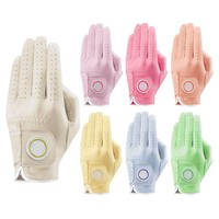 Accesorios de Golf de Diseño OEM para Hombre, Guantes de Golf de Cuero, Guantes de Golf Marrón y Blanco Carbretta