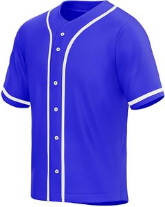 Maillot de baseball blanc pour homme, col en V, manches courtes, évacuation de l'humidité, 100 % polyester, coupe classique adulte, 180 g/m² - Product Image 5
