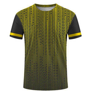 เสื้อยืดแขนสั้นผู้ชาย พิมพ์ลายแบบซับลิเมชั่น คอกลม ลายทาง แห้งเร็ว สปอร์ต ทรงปกติ ผ้าโพลีเอสเตอร์ถัก 100% - Product Image 6