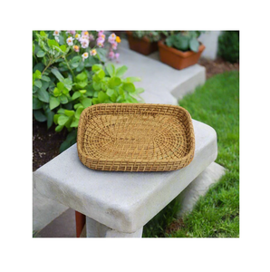 Round Tray Organizer <b>Light</b> Decorated Fruit Vine Basket Circular Shape With handle For Fruits Storage At Your Budget - Product Image 6