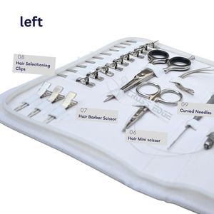 Kit professionnel de pinces à extensions capillaires en acier inoxydable avec pince de serrage pour micro-perles, sertisseuse pour anneaux nano, pinces de sectionnement et aiguilles - Product Image 4