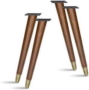 Mid Century Modern <b>Solid</b> <b>Wood</b> Table Legs Tapered Round Legs for Coffee Table End Table Chair Natural <b>Wood</b> - Product Image 2
