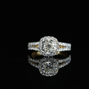 S925 Jewelry Popular Moissanite Wedding Ring Set 1ct Loose Moissanite Stone 14K <b>Solid</b> Gold Plated Jewelry - Product Image 5