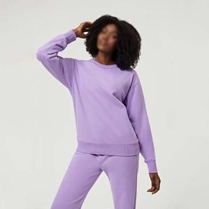 Sudadera informal extragrande para mujer, tejido de punto con logo frontal, sudadera para mujer - Product Image 3