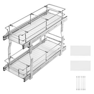 Organizzatore per Armadio con Cassetti Scorrevoli in Acciaio Resistente 8.5" (L) x 21" (P) x 15" (A) con Ripiani Scorrevoli per Dispensa - Product Image 5