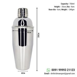 ชุดบาร์เทนเดอร์ขายส่งยอดนิยม Bold Blossom รุ่นโมเดิร์น ขนาด 350 มล. ทำจากสแตนเลส เป็นมิตรกับสิ่งแวดล้อม ทนทาน พร้อมที่ตวงเหล้า - Product Image 6