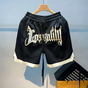 Custom Polyester Basketball Shorts Plain Design Double <b>Layer</b> Comfortable Breathable Quick Dry <b>Mid</b> Waist Drawstring Shorts - Product Image 3