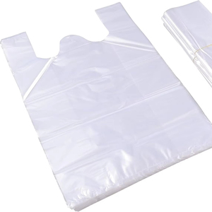 ถุงช้อปปิ้งพลาสติกใสแบบเสื้อยืด ถุงพลาสติกใส่ของชำ - Product Image 1