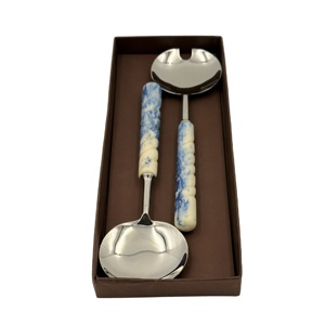 Cuchara para Servir Ensaladas de Acero, con Mango de Resina Pulida y Espejo, para Cocina y Mesa, a Precio Razonable - Product Image 1