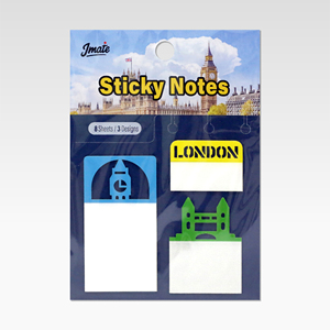 Imate Sticky Notes 8 Sheets 3 Designs London Theme Office <b>Memo</b> <b>Pads</b> Reusable Waterproof - Product Image 1