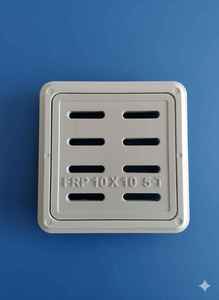 Grille de drainage carrée en composite moulé Wave FRP 10 x 10 5-T avec visibilité prismatique haute intensité Modèle 3 - Product Image 3