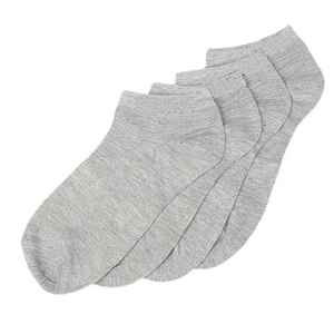 Ankle <b>Socks</b> Solid Color Breathable Knitted for Adults Casual Wear Black Gray Pair - Product Image 6