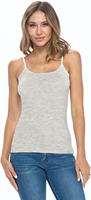 Tank Top Wanita Tanpa Jahitan 4-Pak Warna Solid Katun Spandex Rajutan Pakaian Kasual Putih Abu-abu Biru Hijau