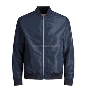 OEM Vestes de mode de haute qualité Blouson de baseball avec logo personnalisé Blouson d'aviateur d'extérieur Vestes pour hommes Tissu mixte personnalisé grande taille sur pied - Product Image 3