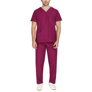 OEM Service High Quality Men Nurse Doctors <b>Scrub</b> <b>Sets</b> In Low MOQ Top Sale Breathable Hospital <b>Scrub</b> For Men - Product Image 1