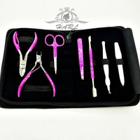 Kit d'outils de soin de beauté de haute qualité en acier inoxydable luxueux, 25 ensembles, couleur personnalisée, professionnel, manucure, pédicure