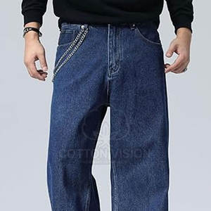กางเกงยีนส์ผู้ชายแฟชั่น กางเกงทรงหลวม กางเกงยีนส์ผู้ชายทรงหลวม กางเกงลำลองผู้ชายใส่สบาย กางเกงผู้ชาย - Product Image 6