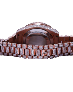 Most Selling New <b>White</b> Gold With Round Cut Diamond Watch for Professional Wear Brown Dial Quartz Watches Available For Sale - Product Image 4