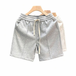 Pantalon de sport tricoté décontracté coupe droite ample en coton 100% couleur unie coupe-vent avec cordon de serrage, idéal pour la course et le basketball – Nouvelle collection été, vente flash - Product Image 2