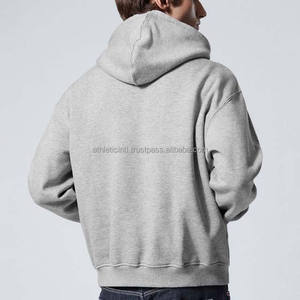 Sudaderas con capucha personalizadas 100% algodón 320 gramos hombres sudadera de alta calidad de lana al por mayor de peso pesado a granel sudaderas con capucha para el invierno de gran tamaño - Product Image 4