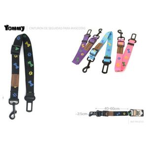 Cinturón de seguridad para mascotas Yommy, ajustable de 40-60 cm, para perros, para el asiento del coche - Product Image 1