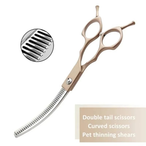 Tijeras Curvas de Alta Calidad de Acero Inoxidable para Peluquería Canina, Tijeras Curvas Ligeras para Gatos, Herramientas Manuales para Cortar el Pelo de Perros y Gatos - Product Image 1