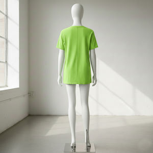 Camisetas Casuales de Verano para Mujer, de Color Sólido, Manga Corta, 100% Algodón Elástico, Personalizables, al por Mayor - Product Image 3