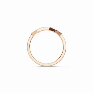 แหวนเพชรทรงกลมเจียระไนแบบบริลเลียนท์ 10 เม็ด ดีไซน์ทันสมัย ทองคำขาว 18K ประดับเพชรเลี้ยงในห้องปฏิบัติการ รับรองโดย IGI หรูหราสำหรับผู้หญิง - Product Image 4
