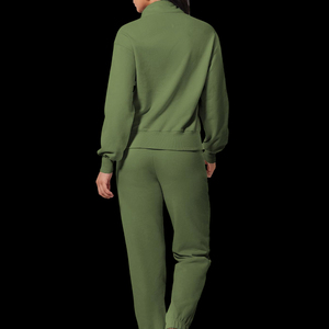 New Arrival Women's 2 Piece Sweat suits Outfits Half Zipper Pullover Sweatshirt <b>Joggers</b> <b>Matching</b> <b>Set</b> Tracksuits Cheap Price - Product Image 3