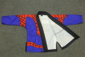 Ensemble de kimono de Jiu-Jitsu brésilien pour enfants avec imprimé toile d'araignée – Uniforme d'entraînement d'arts martiaux personnalisé avec pantalon assorti - Product Image 4