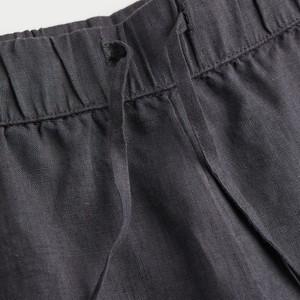 Pyjama d'été respirant en polyester/coton doux à manches courtes avec cordon de serrage pour femme, ensemble de vêtements de détente à la maison - Product Image 6
