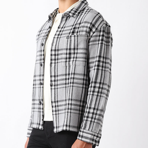 Chemise en flanelle 100 % coton respirante à manches longues, motif écossais teint en fil, style décontracté pour homme, collection printemps, vente en gros - Product Image 1