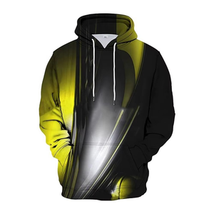 Men's Hooded Sweatshirt Gradient Color Print Regular Fit Polyester Casual Autumn Wear - Product Image 4