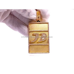 Custom <b>Initial</b> <b>Pendant</b> Necklace with Fully Iced Out Lab Grown Diamonds and Premium Fashion Design - Product Image 1