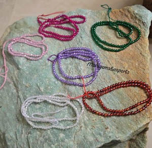 6 brins de perles de zircon cubain facettées multicolores, magnifiques perles de zircon personnalisées et autres bijoux en diamant - Product Image 4