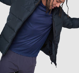 Veste matelassée légère pour homme avec logo personnalisé sur le devant, rembourrage en coton de haute qualité, col montant, imperméable et respirante, veste d'hiver pour homme - Product Image 5