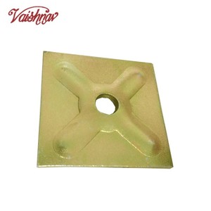 Plaque de fixation en acier style industriel pour tirant fileté 15/16 mm, capacité de charge 90 KN, norme DIN-18216, pour échafaudage et coffrage - Product Image 4