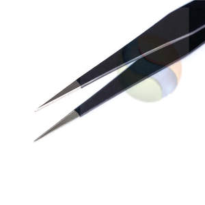 Pince à épiler professionnelle en acier inoxydable pour extensions de cils, logo personnalisé, pointe droite, pointe courbée, pointe fine Elite pour extensions de cils - Product Image 5