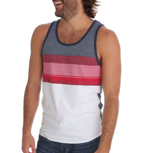 Camiseta sin Mangas a Rayas con Bloques de Color para Hombre, Cuello Redondo, Tejida, Informal, Personalizable, Harry Johnson Production 2026 - Product Image 6