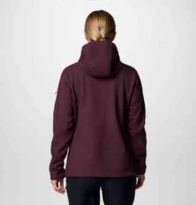 Chaqueta de Forro Polar con Capucha para Mujer, Cierre de Cremallera, Resistente al Viento, para Otoño, Color Sólido, Material de Poliéster, Chaqueta Softshell - Product Image 2