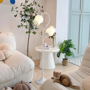 <span class=keywords><strong>Lampe</strong></span> <span class=keywords><strong>sur</strong></span> <span class=keywords><strong>pied</strong></span> en forme de fleur, 3 températures de couleur, <span class=keywords><strong>lampe</strong></span> vintage en forme de fleur, 3 têtes, lampes mignonnes pour salon, chambres à coucher - Product Image 6