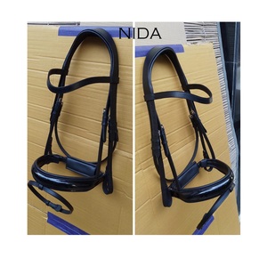 Bridon équestre anatomique en cuir de haute qualité pour l'équitation et la course, avec logo personnalisé, styles Western et de saut d'obstacles, marque NIDA - Product Image 6